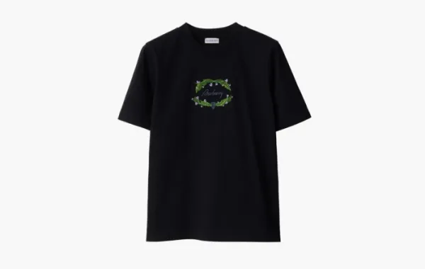 Burberry Thistle Logo Cotton T-shirt  Coal