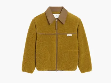 Ami Paris Fleece Zipped Jacket Lichen