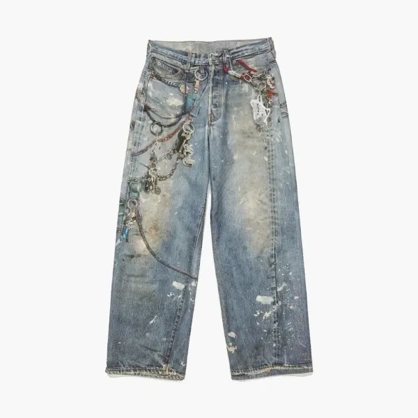 Acne Studios Loose Fit Trousers 1981M Mid Blue