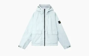 Stone Island Hooded Water Resistant Membrane Jacket Sky Blue