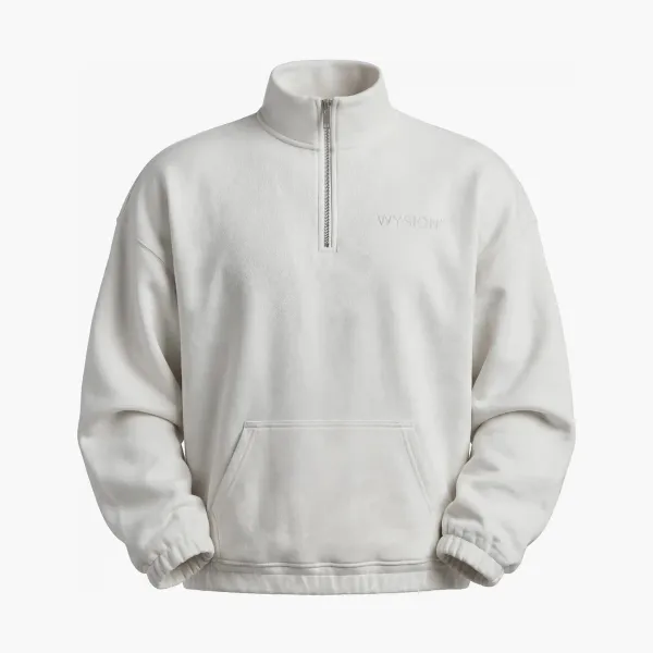 WYSION ZIP SWEATSHIRT BONE WHITE