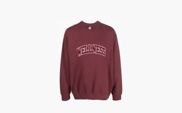Sporty & Rich letter-patch Cotton Jumper Red