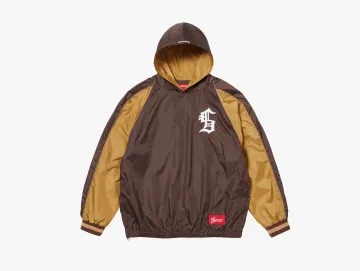 Supreme Hooded Warm Up Pullover Brown