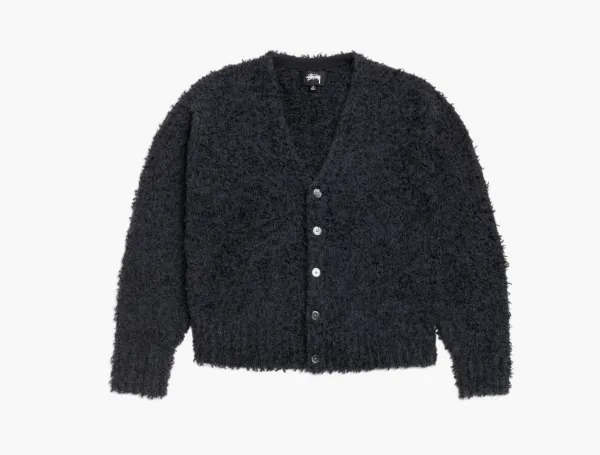 Stussy Textured Cardigan Black