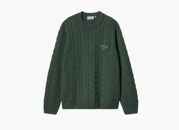 Carhartt WIP Signature Knit Crew Sweater Green