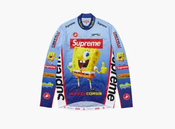 Supreme SpongeBob SquarePants x Castelli  L/S Cycling Jersey  Blue