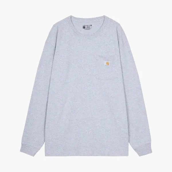Carhartt K126 Pocket Long-Sleeve T-Shirt Heather Grey