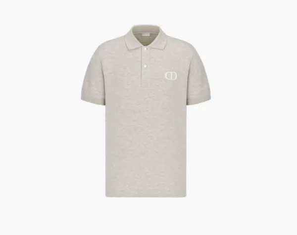 Dior CD Icon Polo Shirt Gray
