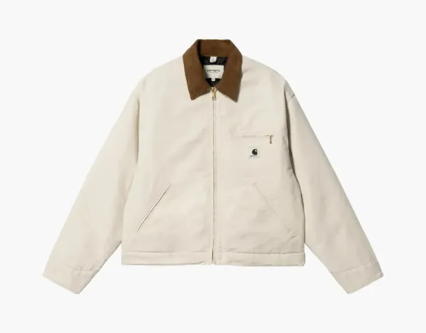 Carhartt WIP OG Detroit Jacket Cream Brown Collar