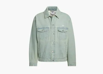 Adidas Originals Washed Denim Padded Jacket Blue
