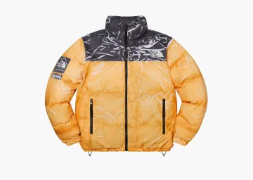 Supreme x The North Face Printed Nuptse Jacket Yellow