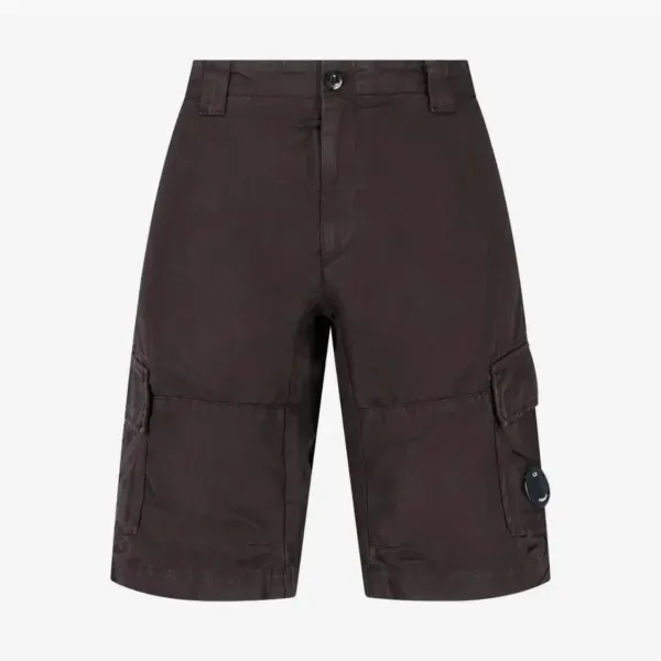 C.P. Company Stretch Sateen Cargo Shorts Brown
