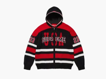 Supreme USA Zip Up Hooded Sweater Black