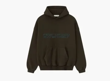 Fear of God Essentials Heavy Fleece 90s Hoodie Brown