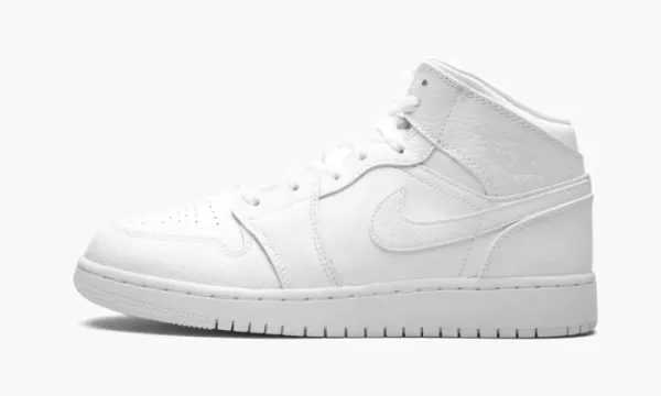 Air Jordan 1 Mid GS Triple White