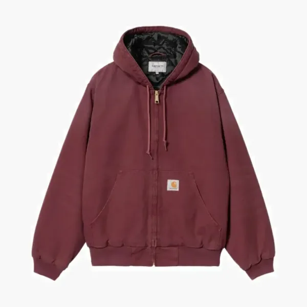 Carhartt WIP Active Hooded Jacket Burgundy