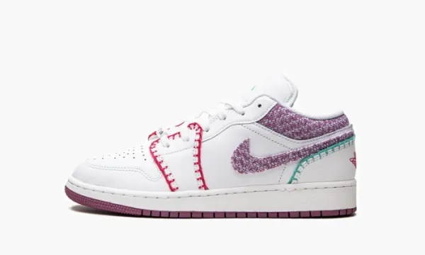 Air Jordan 1 Low White Light Bordeuax