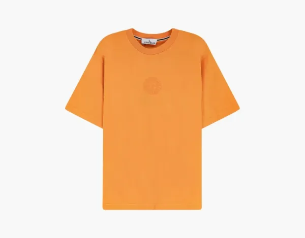 Stone Island Camo Compass Print T-Shirt Orange