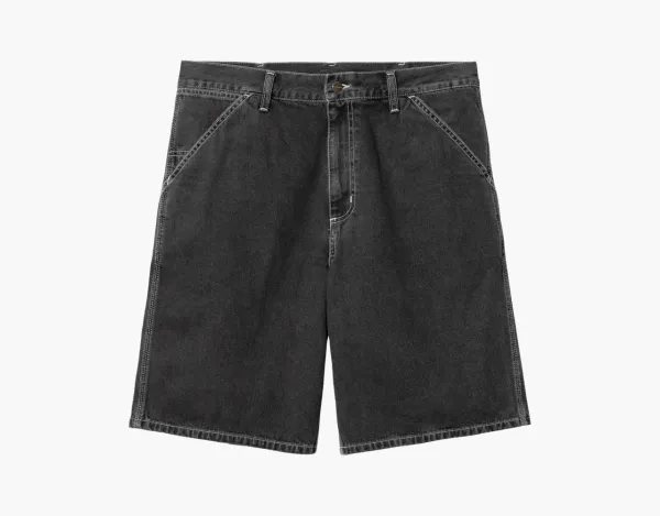 Carhartt WIP Single Knee Denim Shorts Black