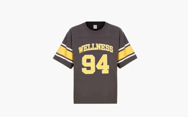 Sporty & Rich 'Wellness 94' Rugby T-Shirt by Gray & Orange