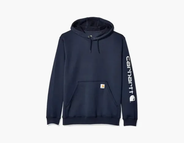 Carhartt Sleeve Logo Hooded Sweatshirt Navy
