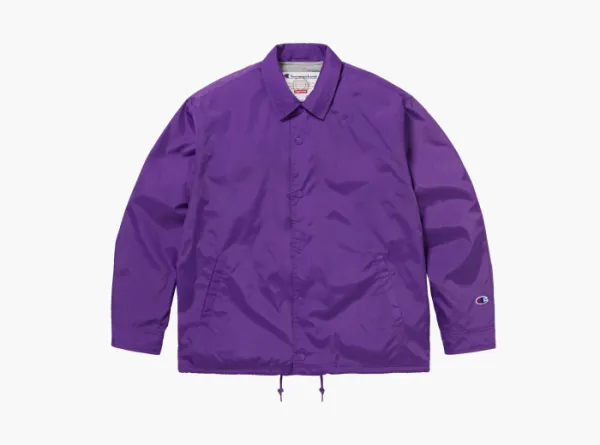 Supreme x Champion Coaches Jacket Purple