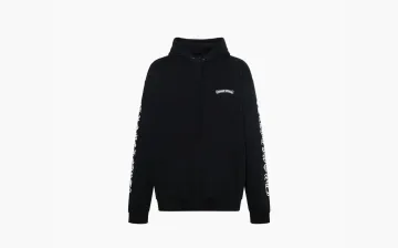 Chrome Hearts Logo Printed Cotton Hoodie Black