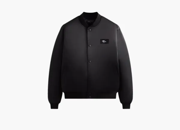 Kith For Peanuts Satin Bomber Jacket Black