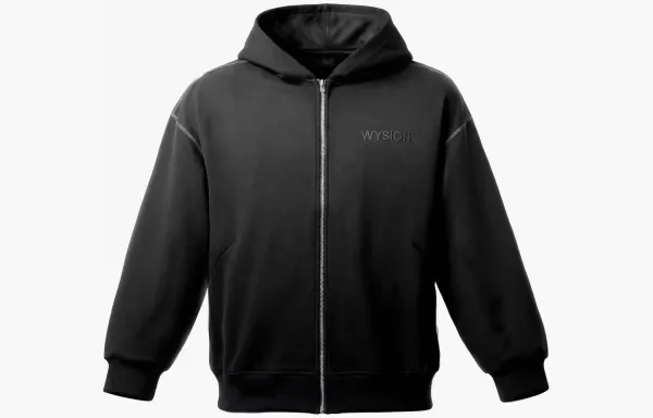 WYSION ZIP HOODIE ONYX BLACK