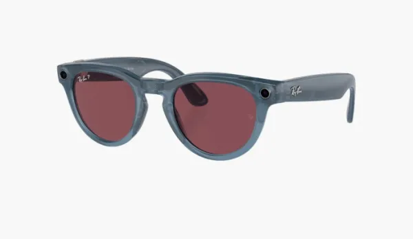 Ray-Ban Meta Headliner Sunglasses Jeans/Polar Dusty Red