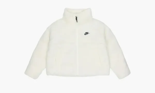 Nike Short Faux Fur Jacket White