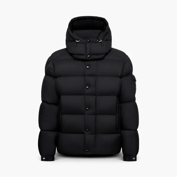Moncler Hooded Down Jacket Matte Black