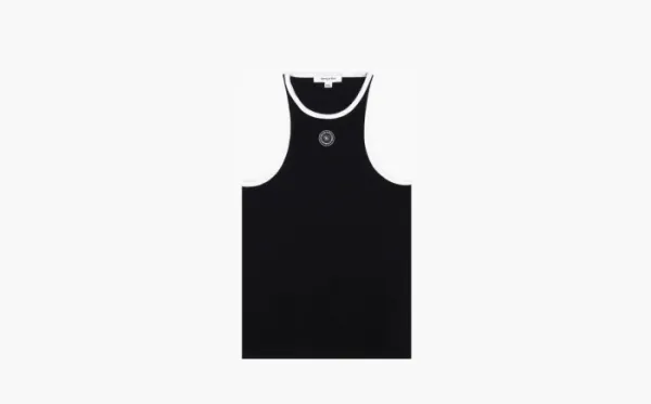 Sporty & Rich Ribbed Tank Top Black/White