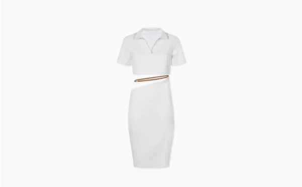 Nike Jacquemus Cutout Polo Dress White