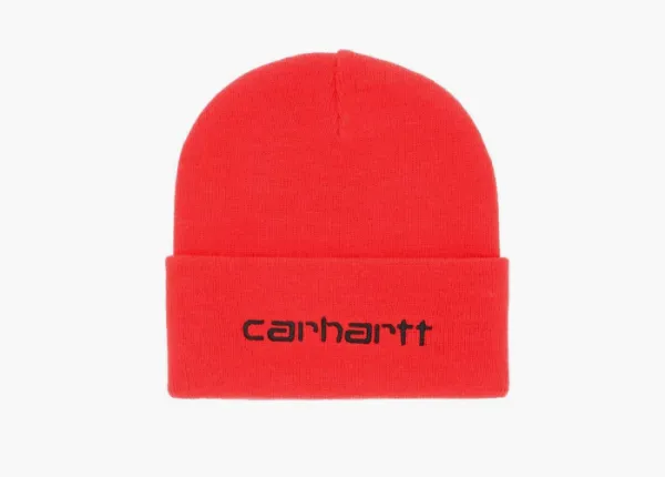 Carhartt WIP Script Beanie Red