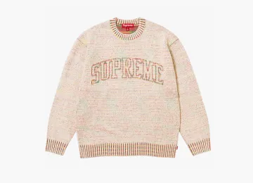 Supreme Contrast Arc Sweater White