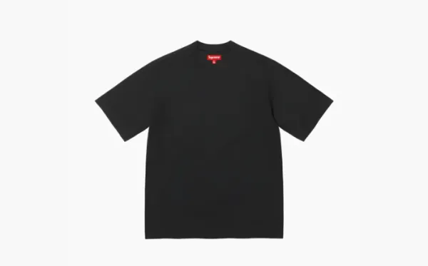 Supreme Contrast Appliqué Short-Sleeve Top Black