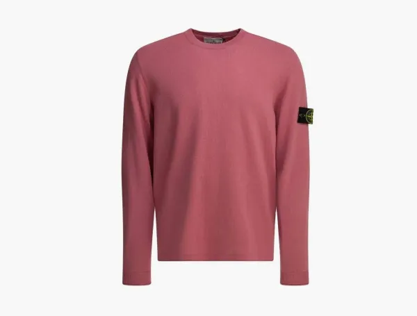 Stone Island Cotton Canvas Sweatshirt Magenta