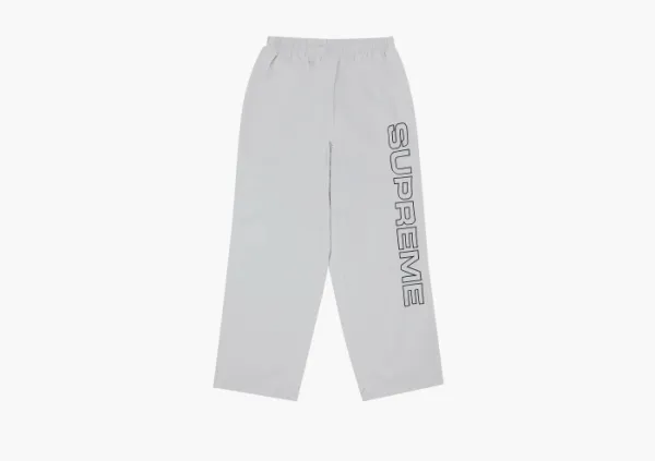 Supreme Spellout Embroidered Track Pants Grey