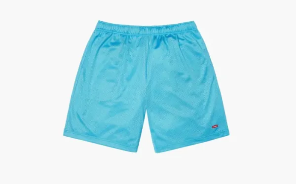 Supreme Small Box Baggy Mesh Short  Cyan