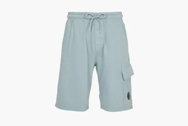 C.P. Company Light Fleece Lens Cargo Shorts Blue