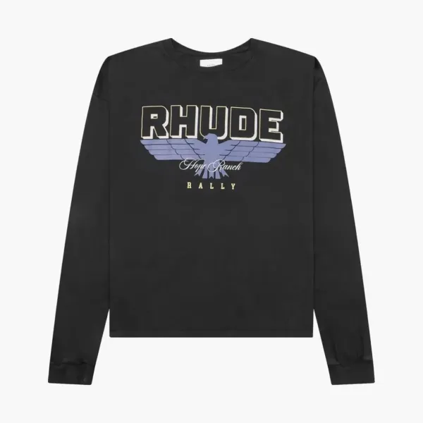 RHUDE Hope Ranch Long-sleeve Tee Vintage Black