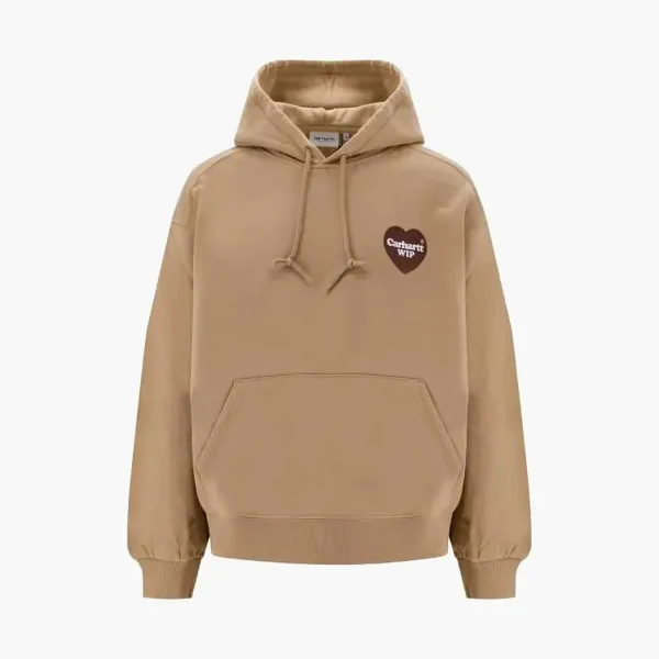 Carhartt WIP Heart Logo Hooded Sweatshirt Tan