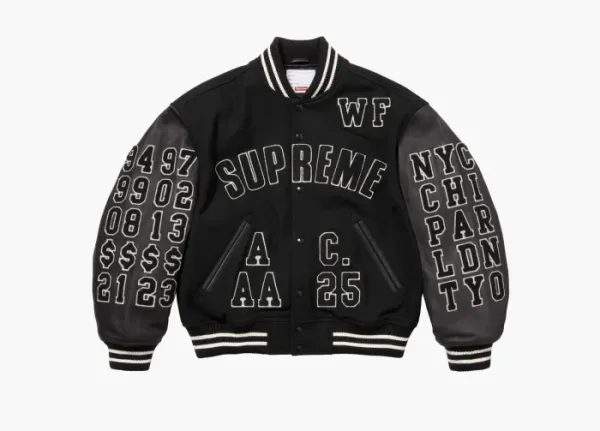 Supreme Praises Varsity Jacket Black