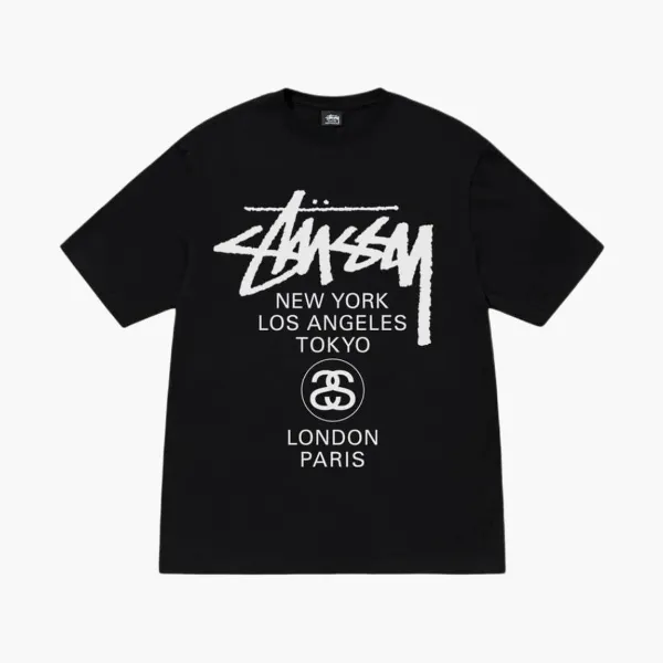 Stussy World Cruise Tee Black