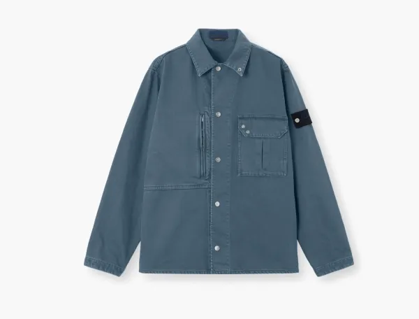 Stone Island Light Bull Denim-TC Overshirt Indigo