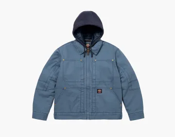 Supreme x Dickies Hooded Work Jacket Light Blue