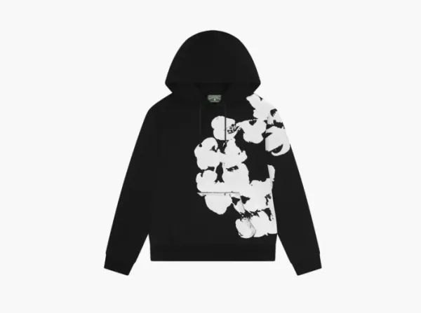 Denim Tears Big Cotton Wreath Hoodie Black