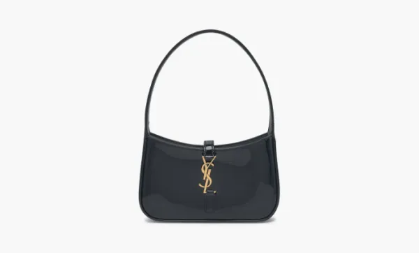Saint Laurent Le 5 A 7 Mini Hobo in Patent Leather Black