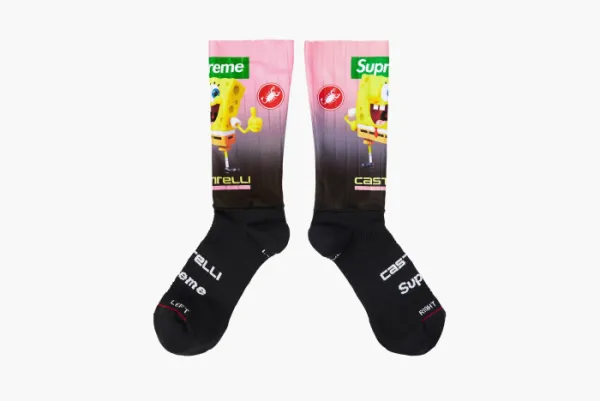 Supreme SpongeBob SquarePants x Castelli Cycling Socks Black